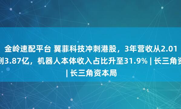金岭速配平台 翼菲科技冲刺港股，3年营收从2.01亿做到3.87亿，机器人本体收入占比升至31.9% | 长三角资本局