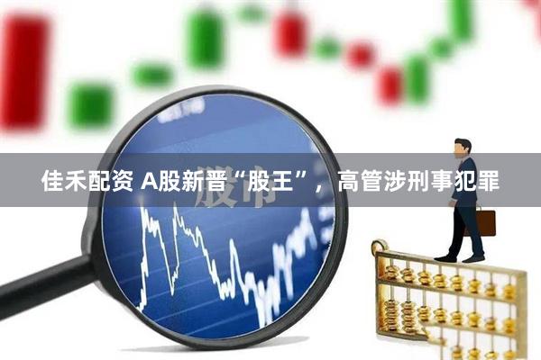 佳禾配资 A股新晋“股王”，高管涉刑事犯罪